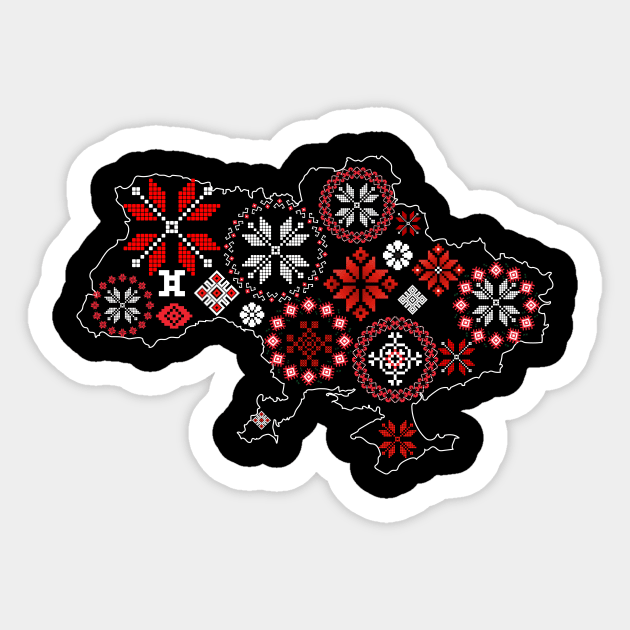 Ukrainian embroidery. Vyshyvanka.East slavic. Sticker by Motanka